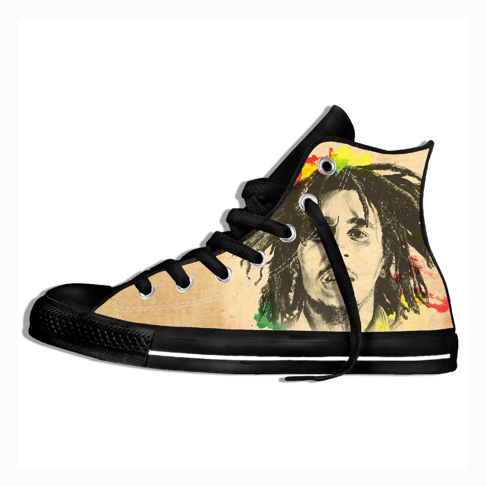

Men Designer Shoes Custom Print Bob Marley Images Breathable Outdoor Trainer Sneakers Custom Male Shoes