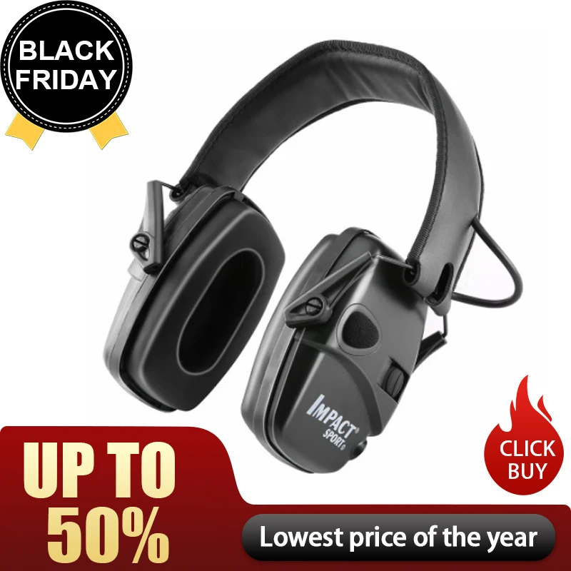 

Electronic Shooting Earmuff Anti-noise Impact Ear Protector Outdoor Sport Sound Amplification Headset Foldable Hearing Protector