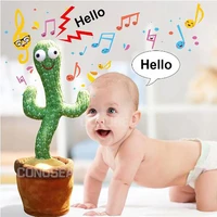 dropshipping 120 english songs dancing cactus talking speaker talk record repeat plush toys baby plushie toy