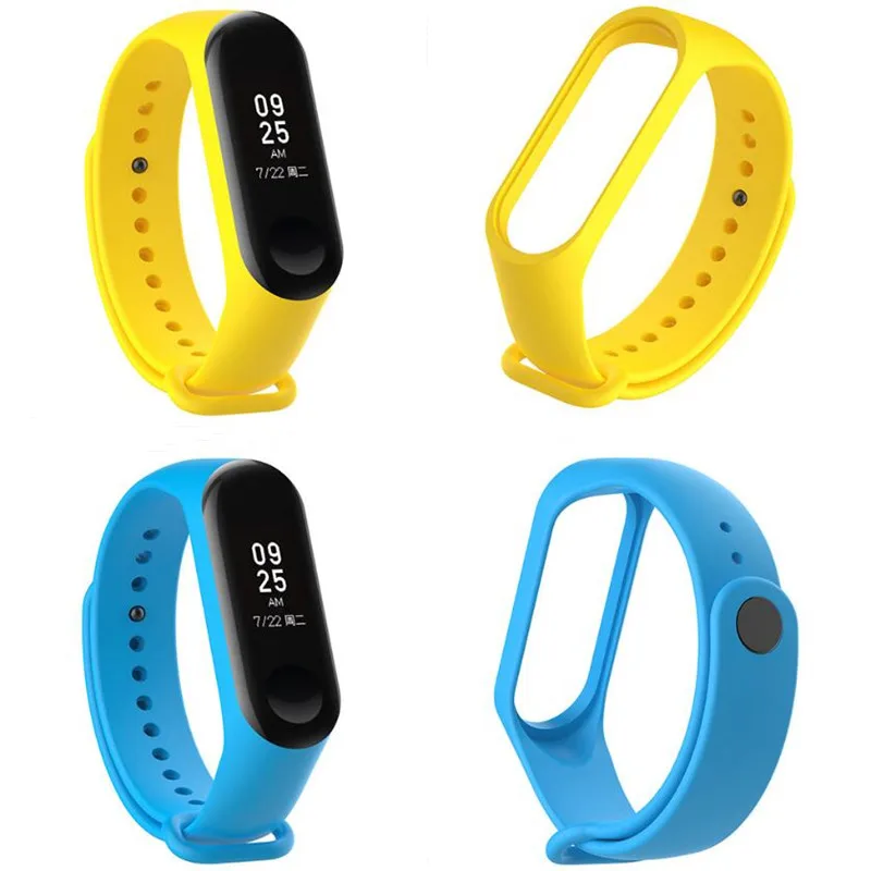Ремешок силиконовый для Xiaomi Mi Band 3 4 сменный спортивный браслет наручных часов