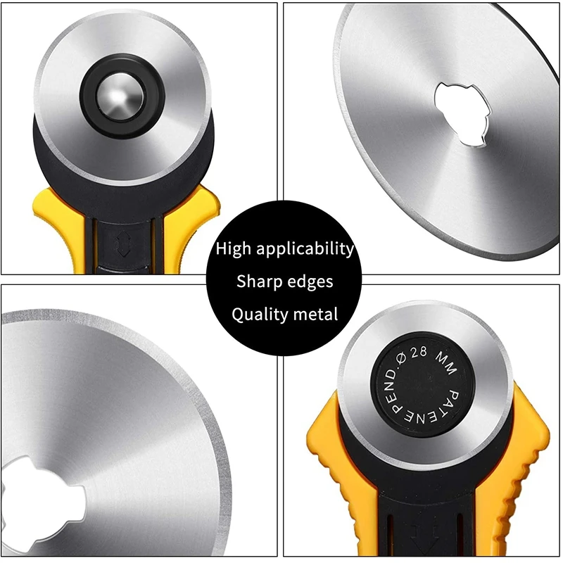 

Rotary Cutter for Rotating Cutting Blade Replacement Blade Stitched Leather Quilted Handicrafts, 28 mm