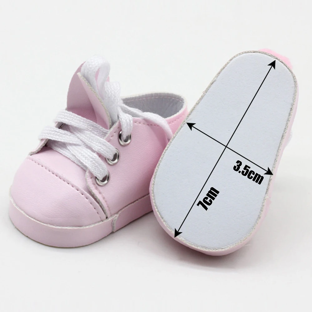 

6.5/7cm 16Inch Doll Shoes PU Leather Mini Shoes Suit For 16 Inches Doll Clothing Baby Gifts Doll Accessories DIY Cool Girls