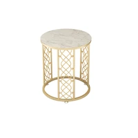 exquisite light luxury double round table italian rock plate edge table modern simple balcony tea table