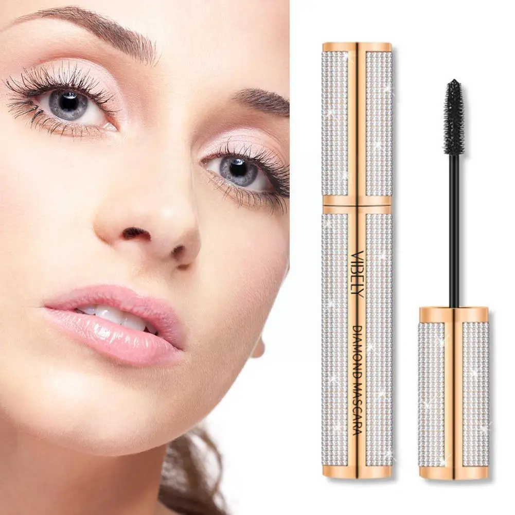 

Crystal Bottle 4d Silk Fiber Lash Mascara Waterproof Mascara For Eyelash Extension Black Thick Lengthening Eye Lashes Cosme J8f4