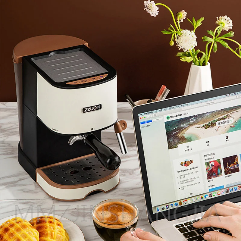 Полуавтоматическая кофемашина из нержавеющей стали Бытовая кофеварка с паровым