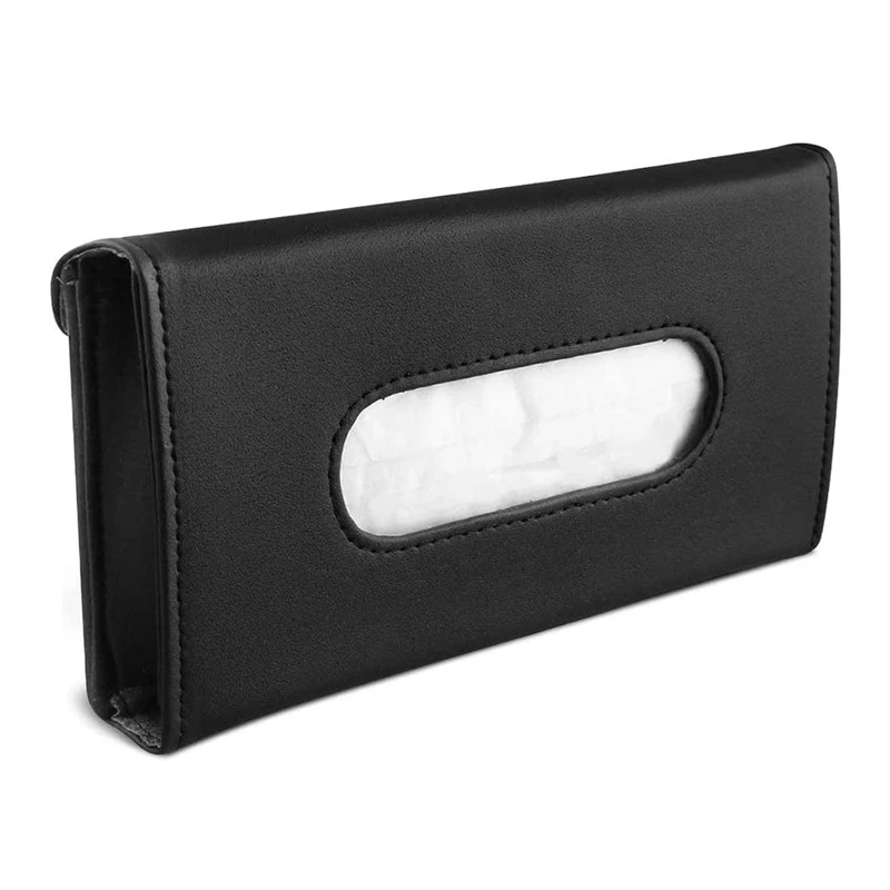 

Car Tissue Holder Visor Napkin Case - Leather Vehicle Backseat Door Tissue Holder Car Hanging Towel Paper Tissues Box