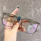 Очки женские в ретро-стиле, винтажные оптические аксессуары для коррекции миопии, в квадратной оправе, с прозрачными линзами по рецепту