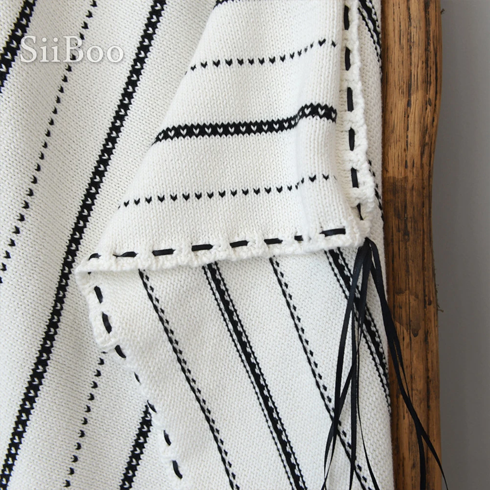 Корейский простой стиль белый с черной полосой летний свет для кровати дивана