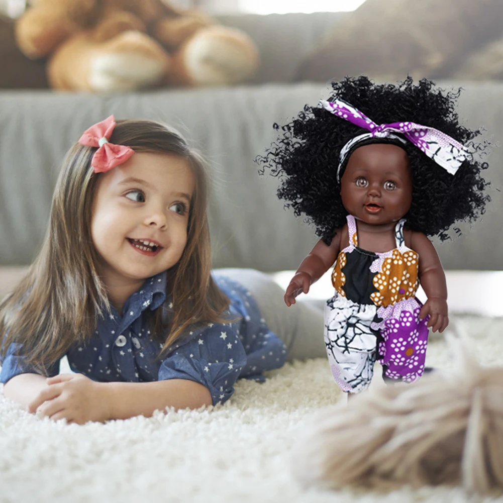 

30 см, афро-черные куклы для девочек, малышей, ролевые игры для детей, виниловые куклы для девочек, игровой домик, игрушки для малышей