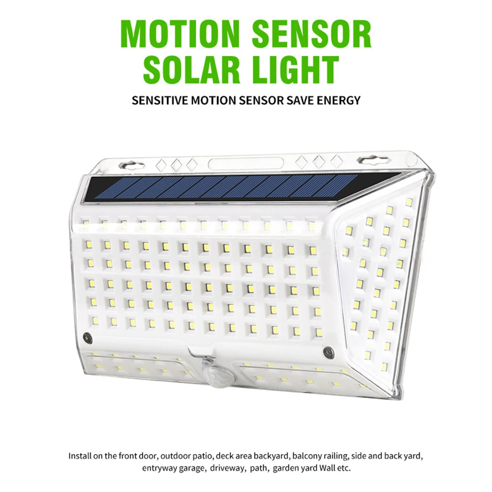 

Solar LED Light Outdoor Wall Lamp 142LED street Lamps waterproof body induction courtyard lighting Solar Battery Sunlight