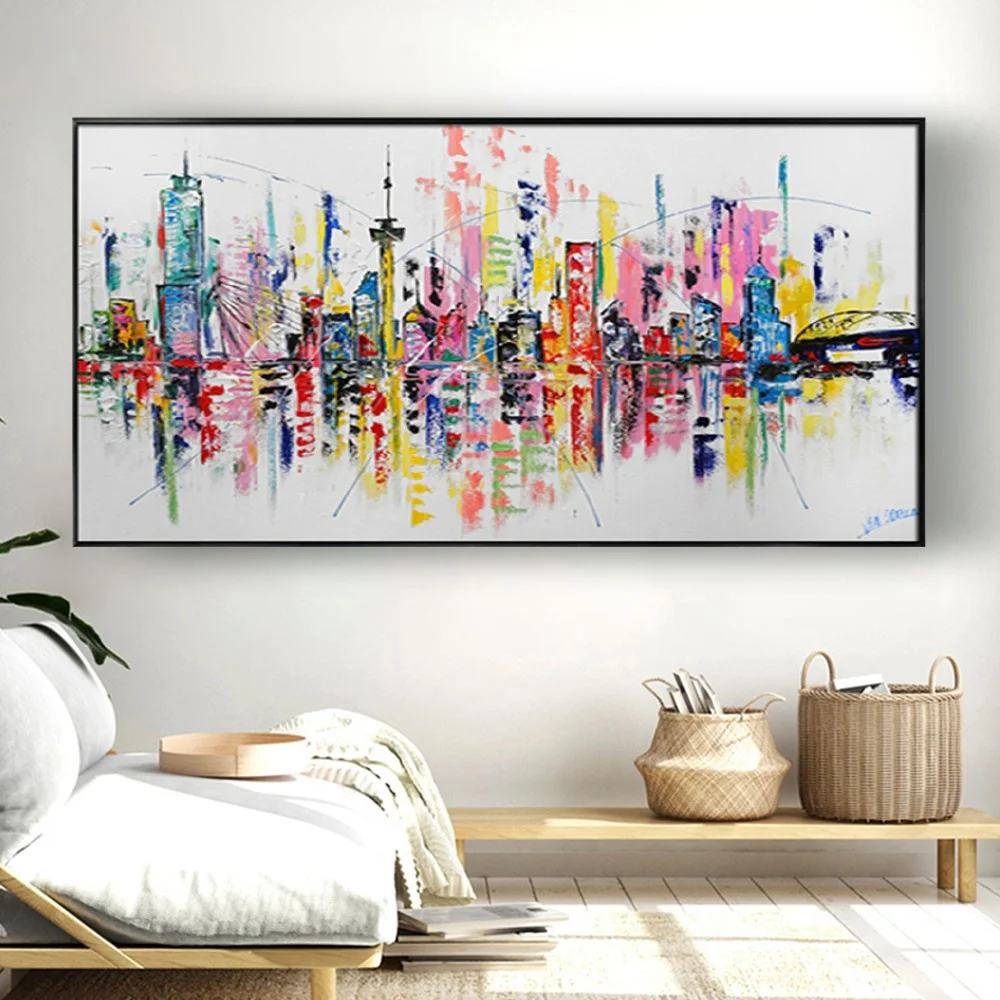 

canvas Graffiti Wall Art Modern Living Room Wall Decor abstract oil Painting Large Salon wall art Hand Painted Wall Pictures