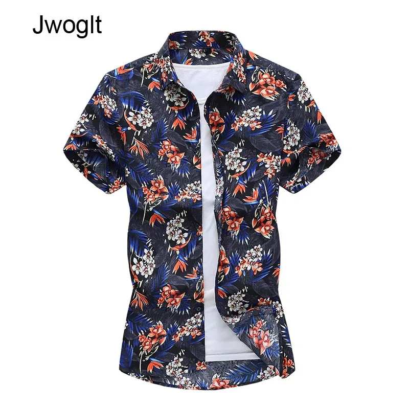 45 кг-120 кг. Мужская гавайская рубашка мужская повседневная Camisa Masculina с принтом на