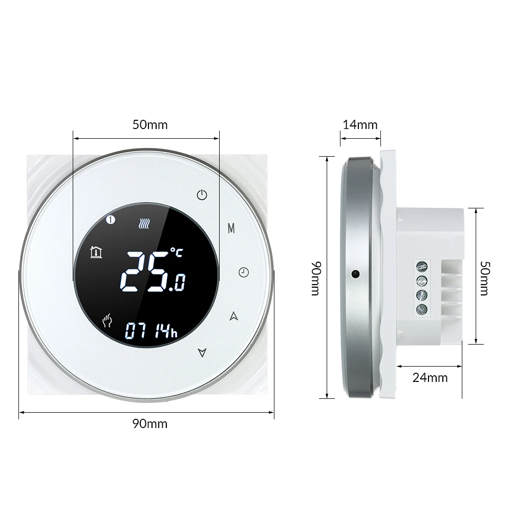 Термостат для газового бойлера Терморегулятор с сенсорным экраном и подсветкой |