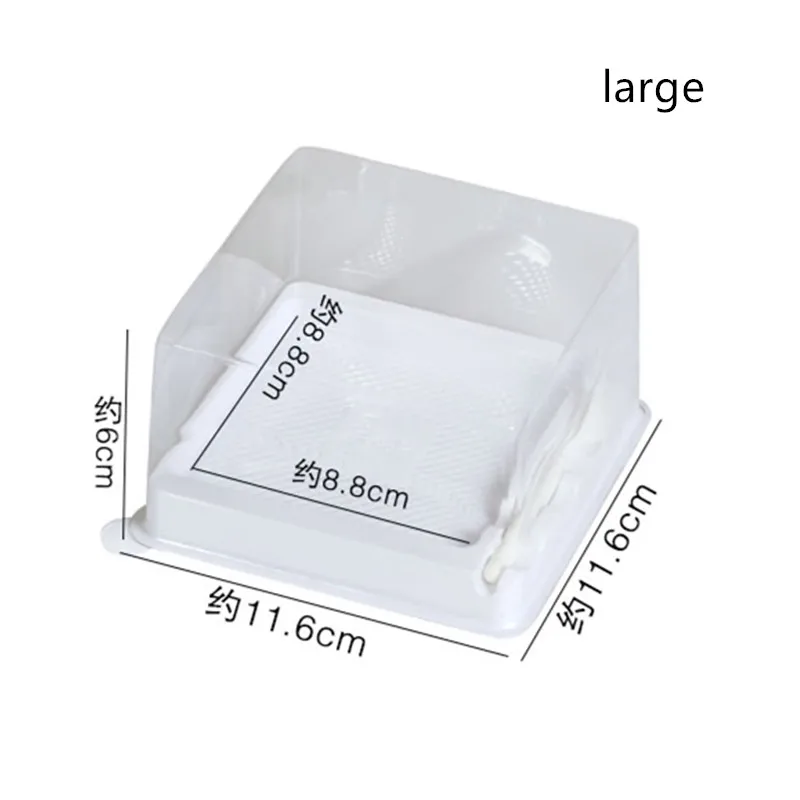

50pcs Sqaure cake mousse packaging boxes diy baking pastry decoration clear window plastic gift box takeaway snack dessert box