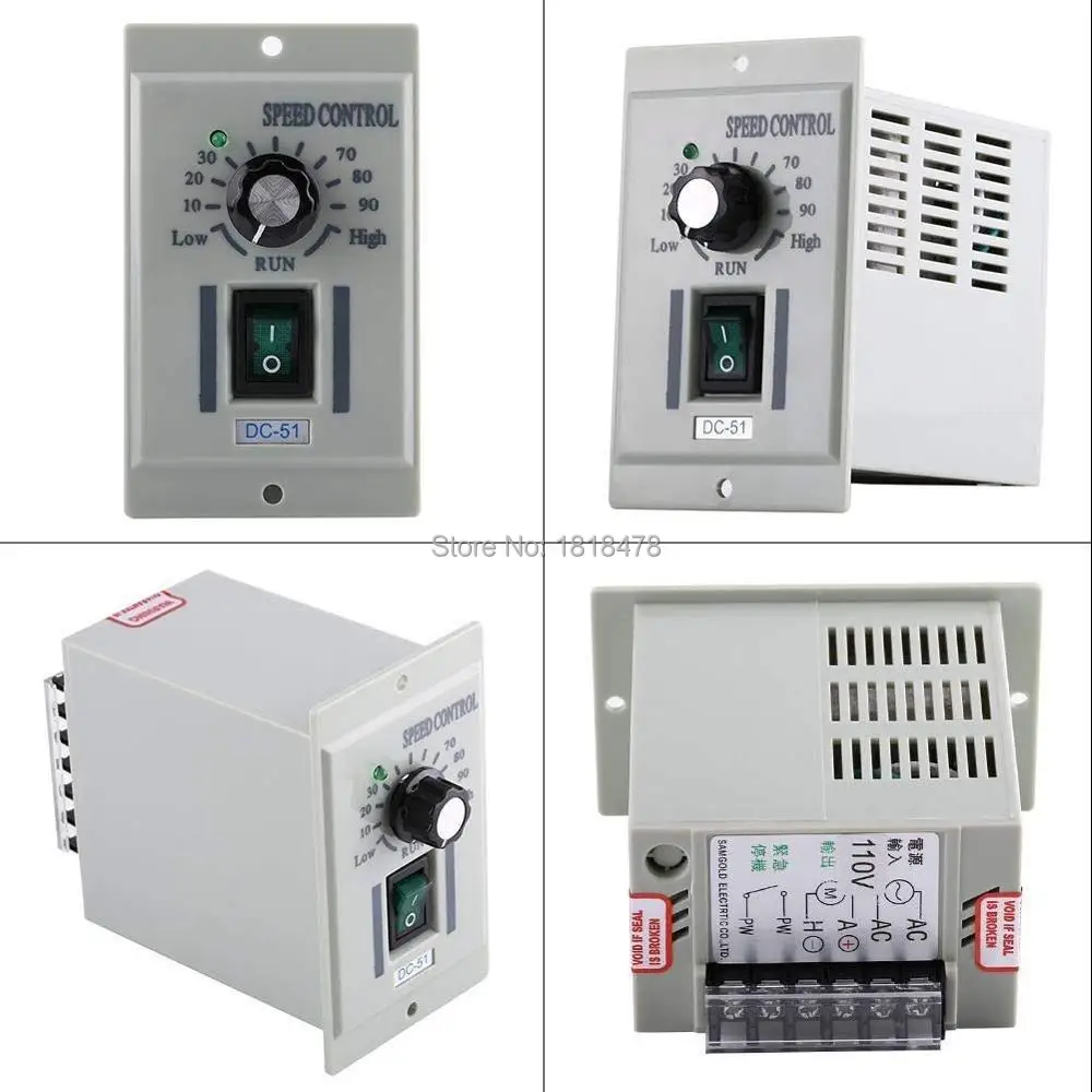 DC-51 испытательное оборудование AC 220V регулятор скорости, DC 24V 90V 180V 220V Регулируемый контроллер скорости двигателя постоянного тока Вход AC 220V