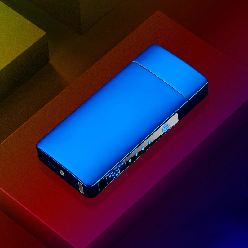 

Fingerprint Induction Charging Lighter Dual Arc USB Electronic Windproof Cigarette Lighter Briquets Et Accessoires Fumeurs