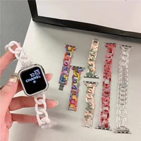 resin bracelet for apple watch 6 band 44mm iwatch 42mm series 5 4 3 2 se strap wrist accessories loop 40mm watchband replacement
