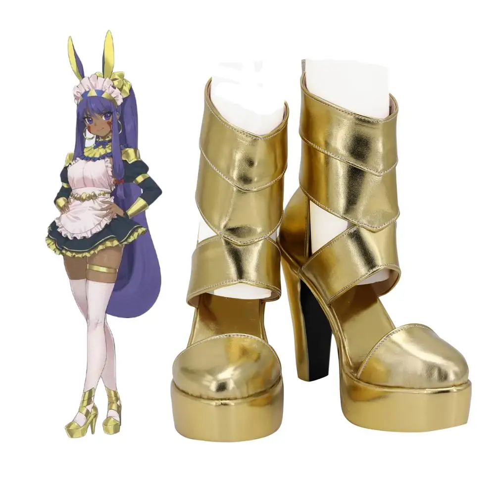 Fate Grand Order Nitocris Cosplay туфли на высоком каблуке изготовленные заказ для Хэллоуина