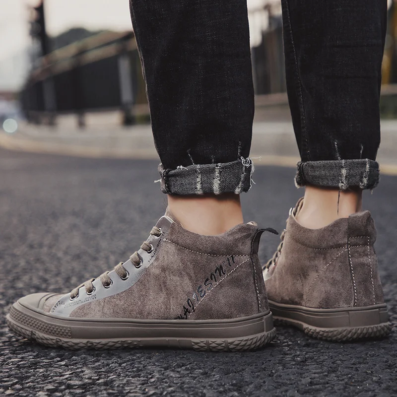 

Мужские теннисные кроссовки; Мужские эспадрильи с высокой шнуровкой; zapatos; Повседневная мужская обувь; altos hombre on de altas; Парусиновая Мужская об...