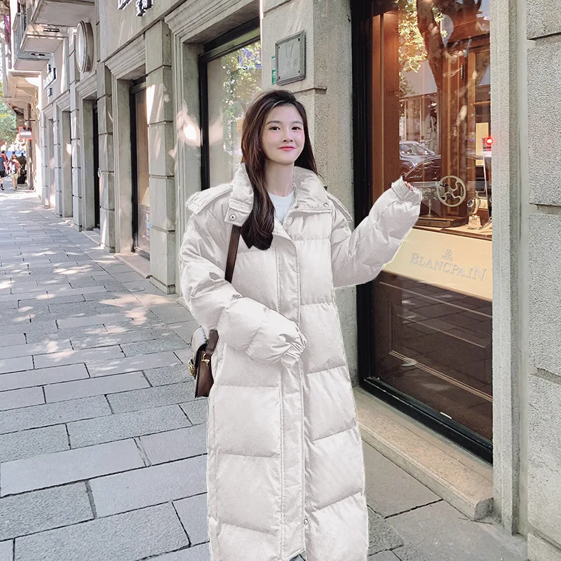 

X-long M-4XL large size super warm thick winter coat for men and women unisex couples winter long coat