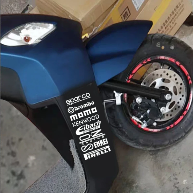 

8Pcs Car Door Stickers Set Sticker Car Kit Sponsor Technical Reflective Sticker Waterproof Racing Decoration Stickers KK Vinyl