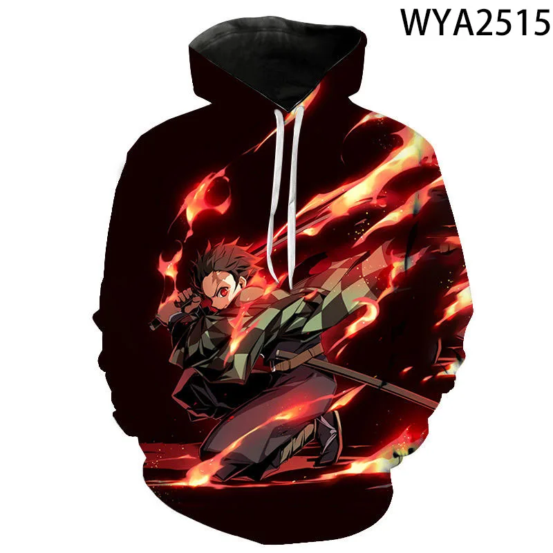 

2021Animes Demon Slayer Kimetsu No Yaiba Hoodies Men Women Children Cool 3D Print Sweatshirt Harajuku Style Pullover Oversized