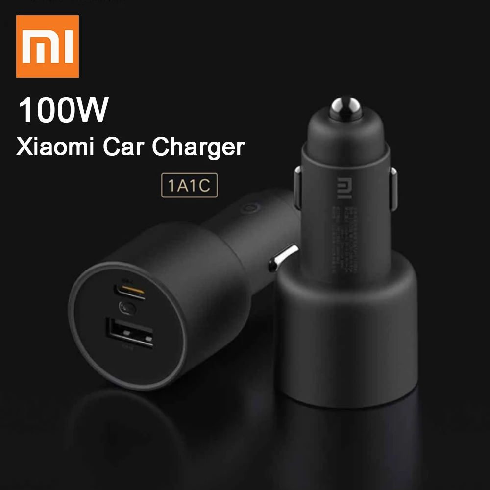 

Автомобильное зарядное устройство Xiaomi 1A1C, 100 Вт, 2 порта