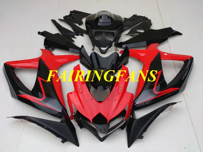Набор инжекционных обтекателей для GSXR600 750 K8 08 09 GSXR 600 GSXR750 2008 2009 красный глянец