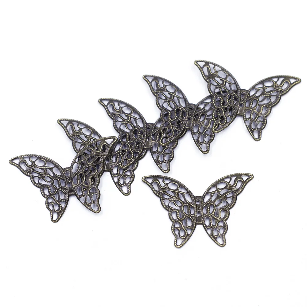 Соединители Подвески бабочка Павлин филигранные цветочные обертки ремесло для