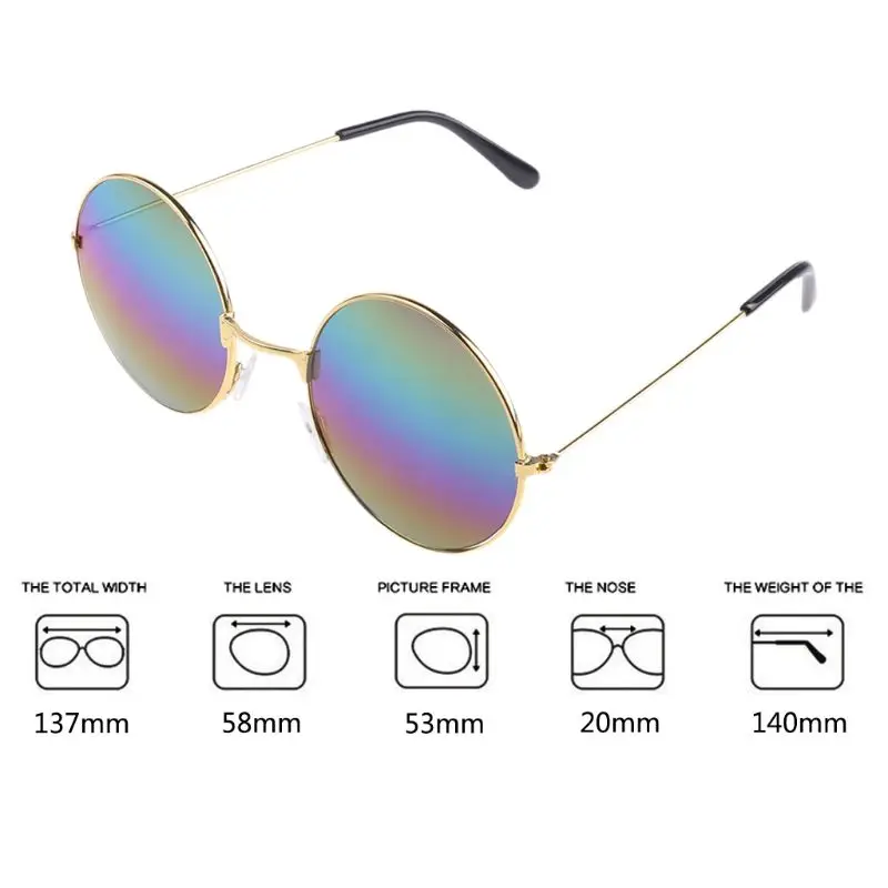 

Men Women Vintage Round Sun Glasses New Fashion Unisex Candy Round Mirror Sunglasses UV 400 Eyes Protection Glasses 6 Styles