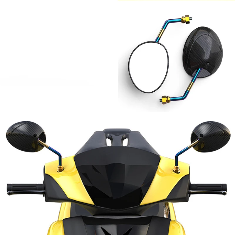

High Quality Motorcycle Side Mirrors Ellipse Motorbike Accessories for Honda Yamaha NIU U+ Electric Scooter Mirror Universal
