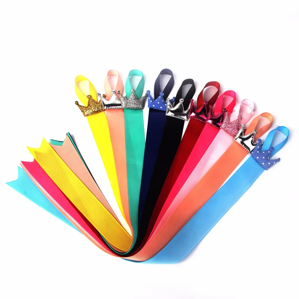 

10Pcs Baby Kids Girls Crown Ribbon Hair Bow Hair Clip Holder Storage Organizer