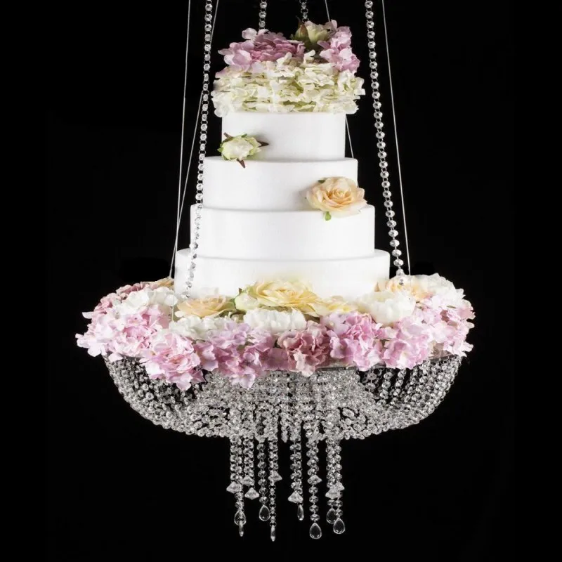 

Новые Модные подвесные акриловые прозрачные хрустальные бусины подставка для торта для свадьбы, мероприятия, дня рождения, украшения для в...