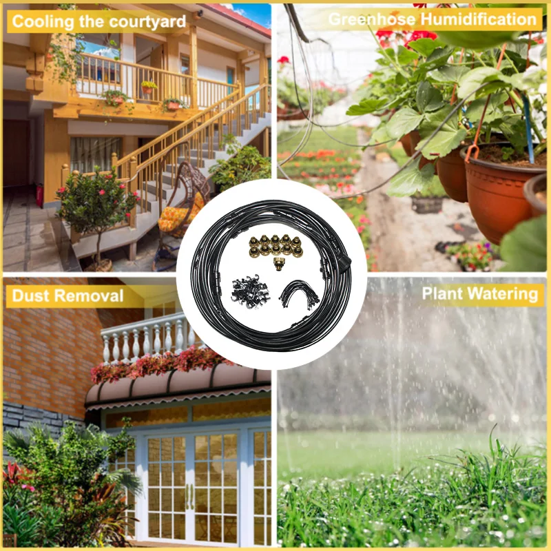 Уличная влажная система охлаждения сада увлажнение орошение набор распылителя