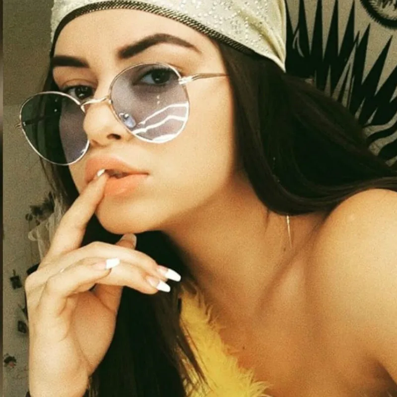 

2021 дамские круглые солнечные очки с металлическими вставками, модные брендовые Дизайнерские мужские модные оправы прозрачные линзы солнце...