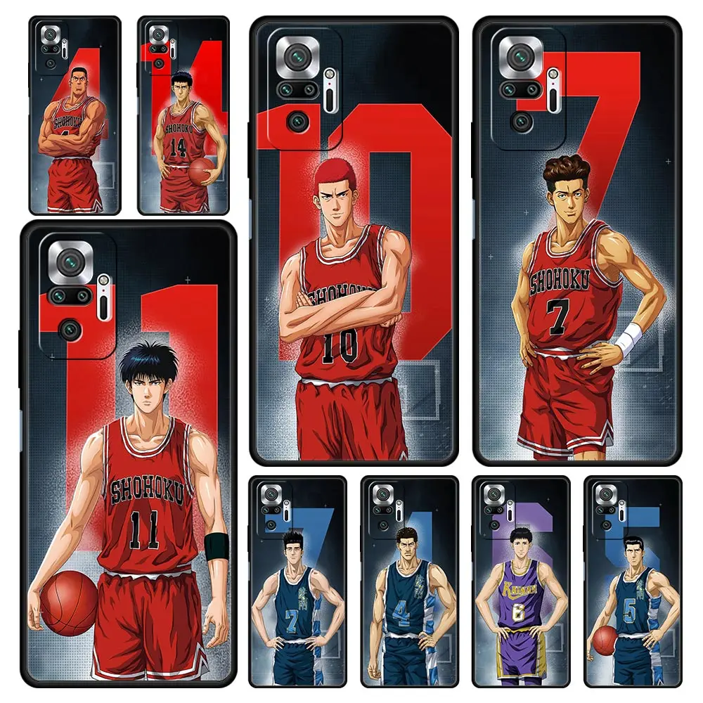 

BasketBall SLAM DUNK Funda For Xiaomi Redmi Note 9S 9 8 11 10 Pro 7 8T K40 9C 9A 7A 8A Black Soft Silicone Phone Coque Cover