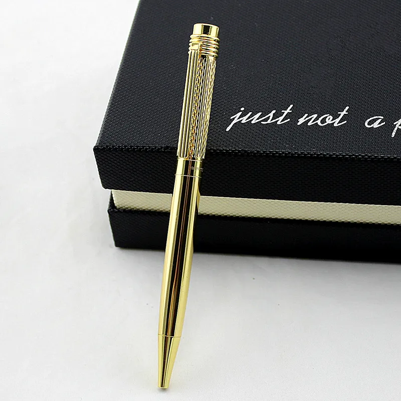 Высококачественная Роскошная масляная ручка для письма Золотая гелевая бизнеса