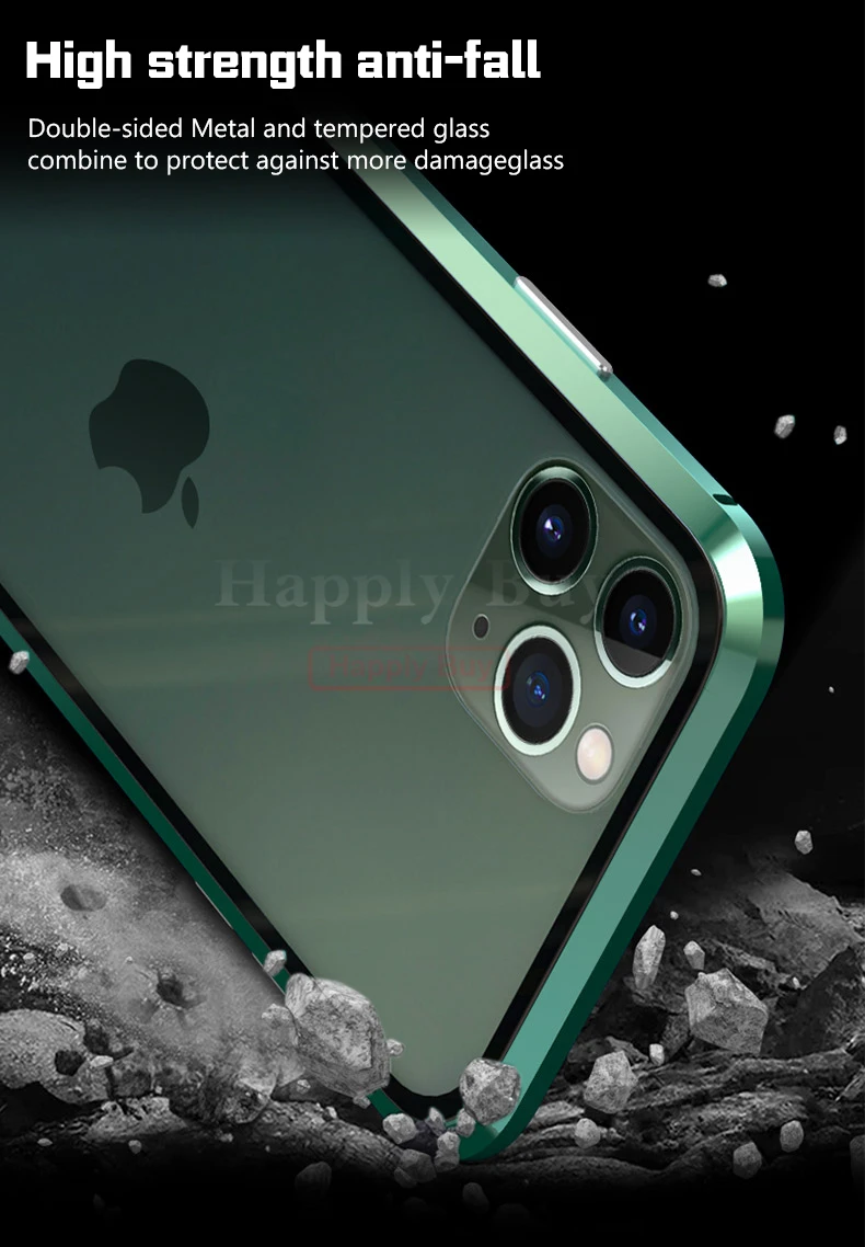 360 Полный корпус чехол для телефона для iPhone 11 Pro Max чехол 360 магнит чехол s для iPhone 11 Pro Max чехол s металлический чехол Bumber