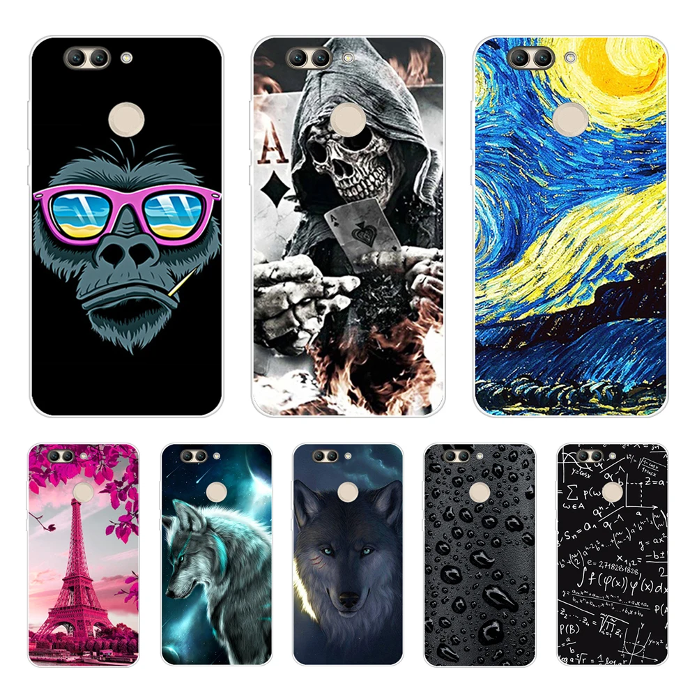 Чехол для huawei nova 2 Мягкий Силиконовый ТПУ крутой дизайн шаблон Печатный чехол