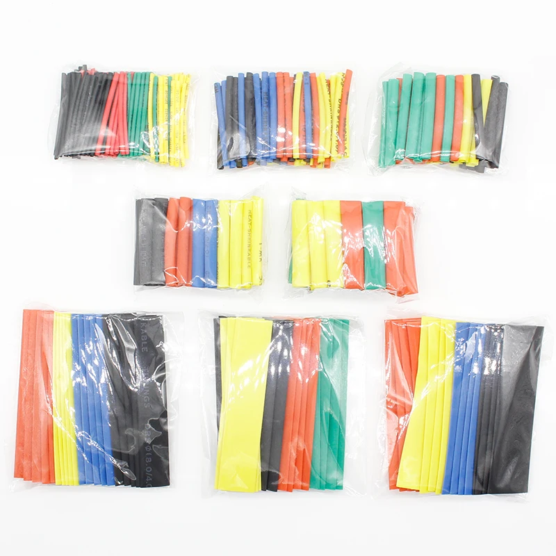 

328 Pcs 2:1 Polyolefin Heat Shrink Tubing Tube Sleeve Wrap Wire Set 8 Size R06 Drop Ship