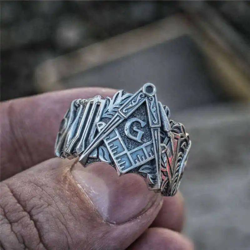 

Freemason Templar Vintage Rings Masonic Freemasonry Ring Knights for Men Jewelry