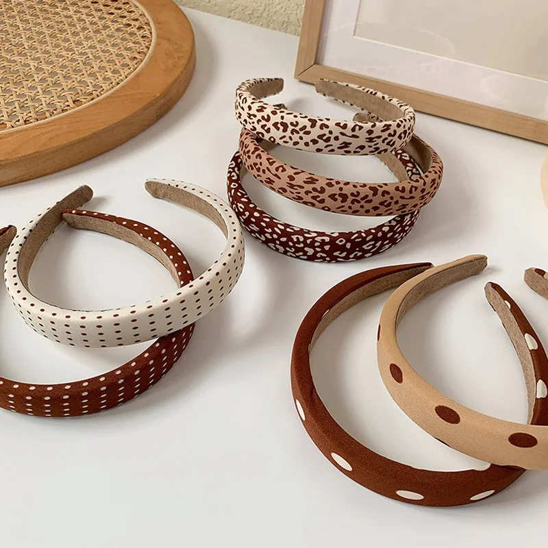 

2021 Leopard Print And Zebra Print Headband Fashion Hair Accessories Women Wide Hair Band Hairbands Cute Hair Hoop