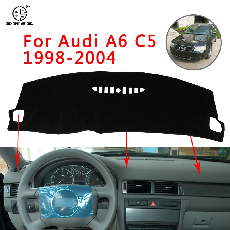 PNSL коврик для приборной панели автомобиля Audi A6 C5 1998 ~ 2004 защита от солнца