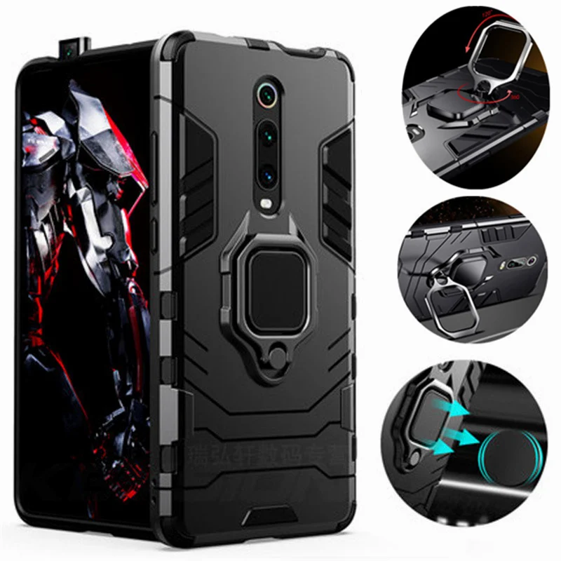 Роскошная стойка для брони Xiao mi Red K20/K20 Pro Чехол Автомобильный Магнит всасывающий