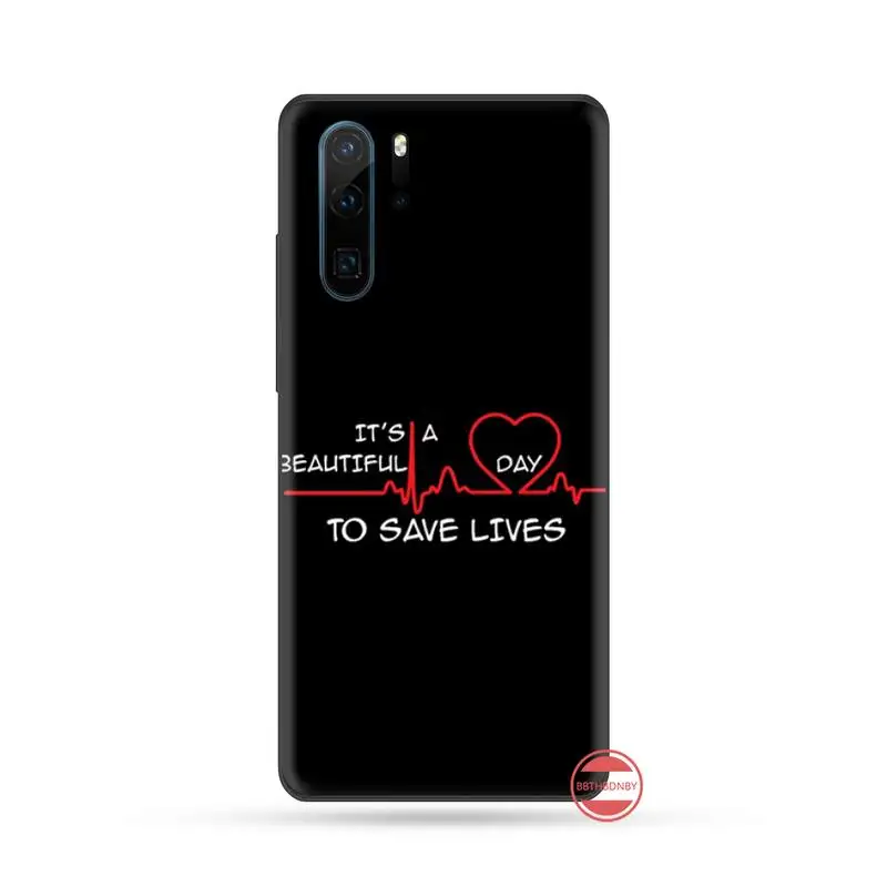 Мягкий чехол сериала Анатомия серого цвета для телефона Huawei P9 P10 P20 P30 Pro Lite smart Mate 10