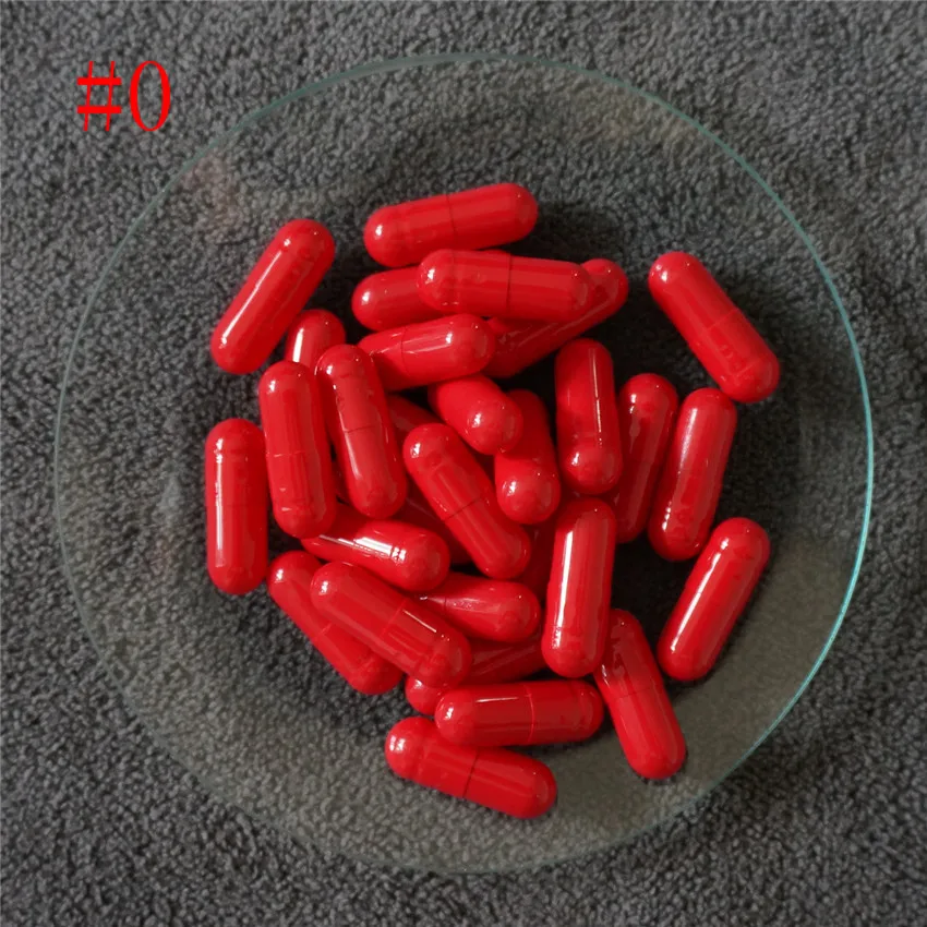 

0# 5000pcs 0 Size High Quality Empty Red Refillable Capsules,DIY Cosmetic Hollow Gelatin Capsules ,Joined or Separated Capsules