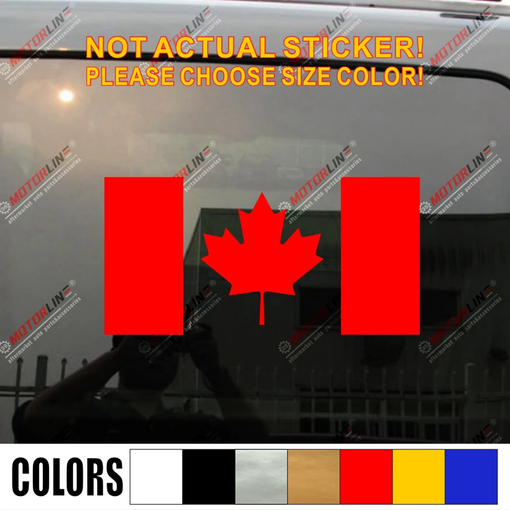 Флаг Канады один цвет Наклейка кленовый лист автомобиля винил выбор размера