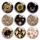 Ручная работа, Череп, летучая мышь, Хэллоуин, вечеринка, ведьма, кот, круглые фото, Стеклянные Кабошоны, демонстрация, плоская задняя сторона, DIY, изготовление ювелирных изделий