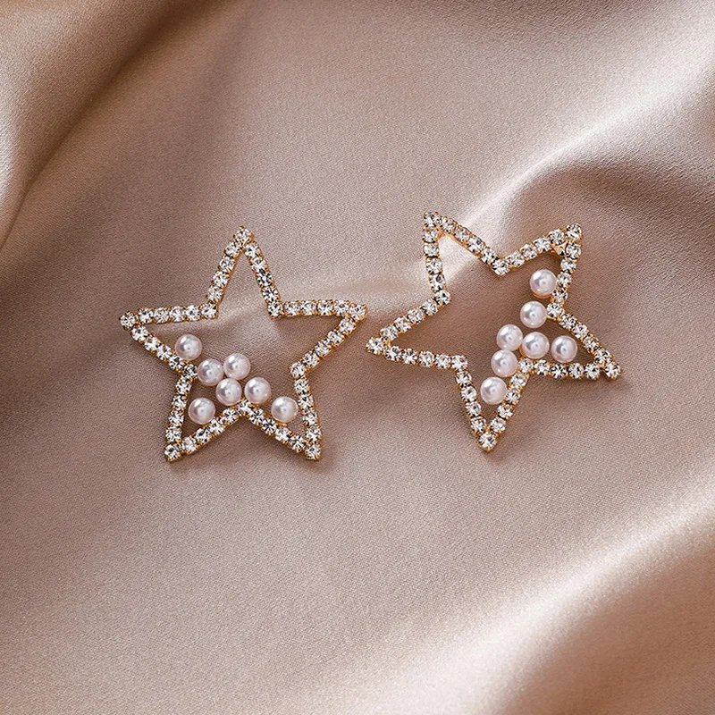 Элегантные ювелирные изделия из искусственного жемчуга стразы серьги в форме