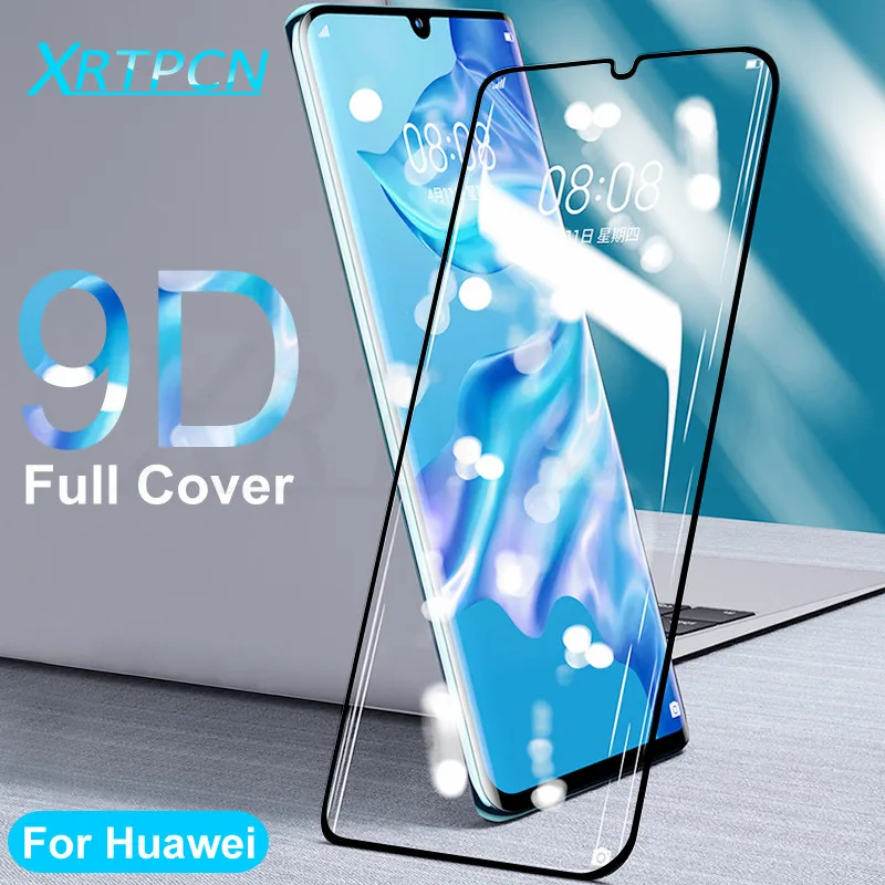 Защитное стекло 9D для Huawei P20/P30 Pro/Lite Mate 20/30 Lite/Pro 20X с изогнутыми краями|Защитные